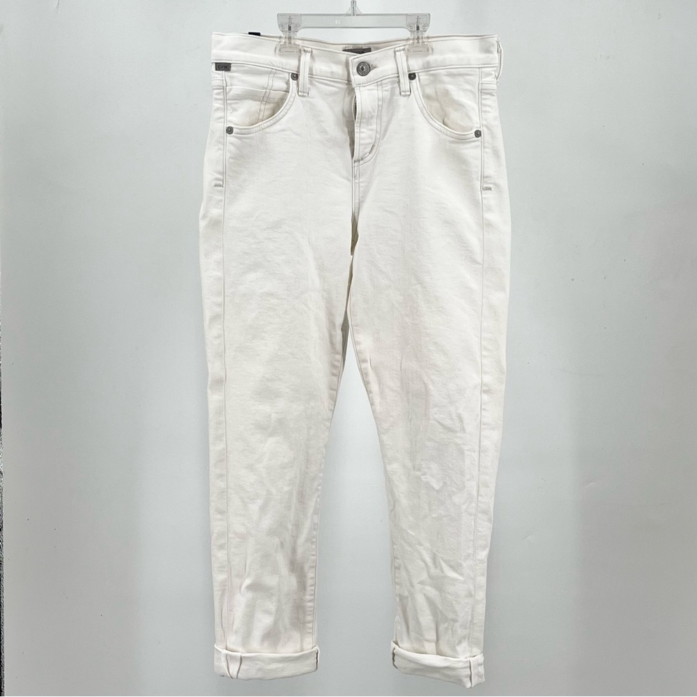 Citizens Of Humanity Off-White Cropped Jeans